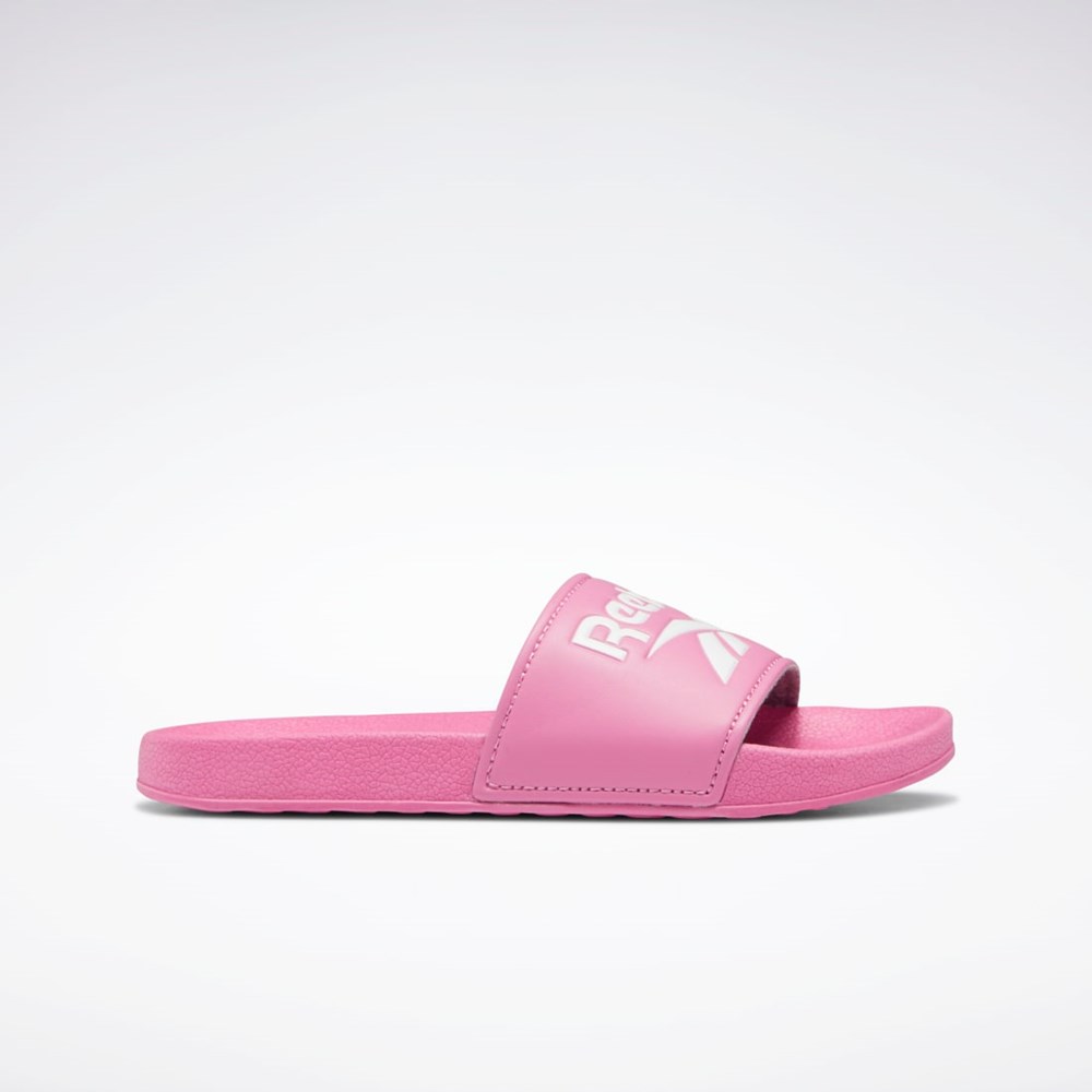True Pink / True Pink / Ftwr White Reebok Fulgere Slides - Preschool | GX9711