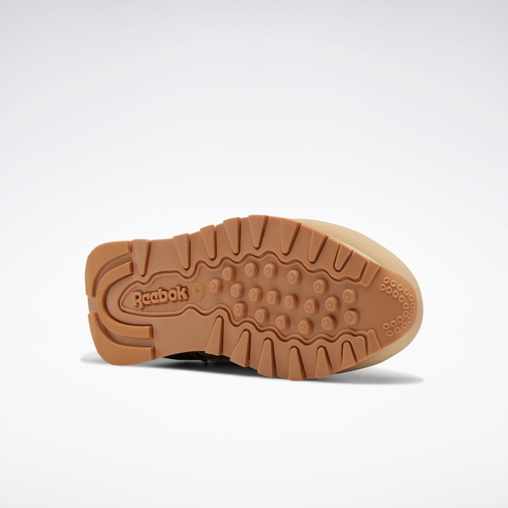 Utility Beige / Parchment / Soft Camel Reebok National Geographic Classics Leather Shoes - Preschool | GY2060