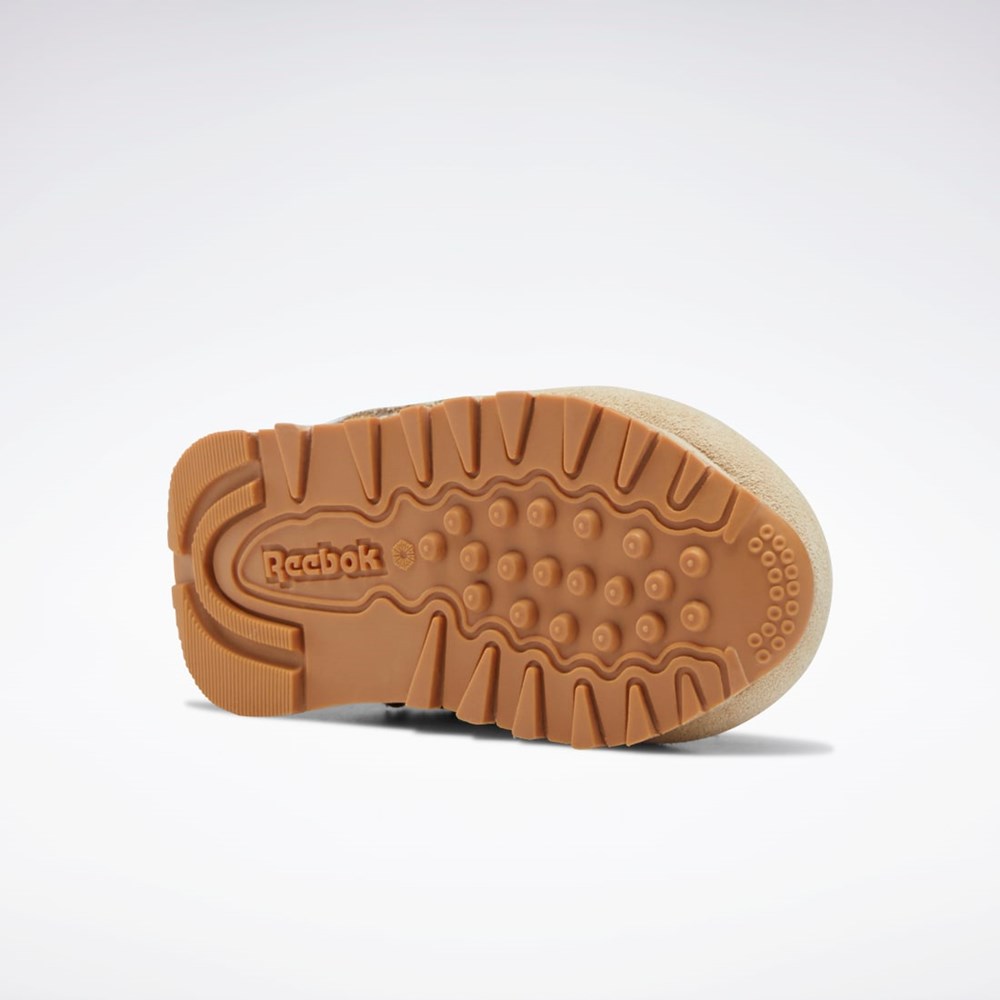 Utility Beige / Parchment / Soft Camel Reebok National Geographic Classic Leather Shoes - Toddler | GY2061