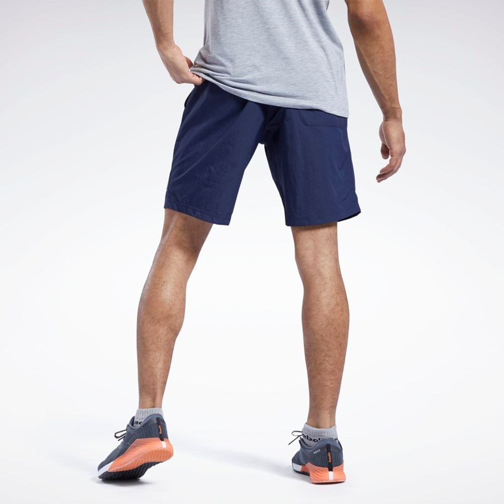 Vector Navy Reebok Training Essentials Utility Shorts | GU0795