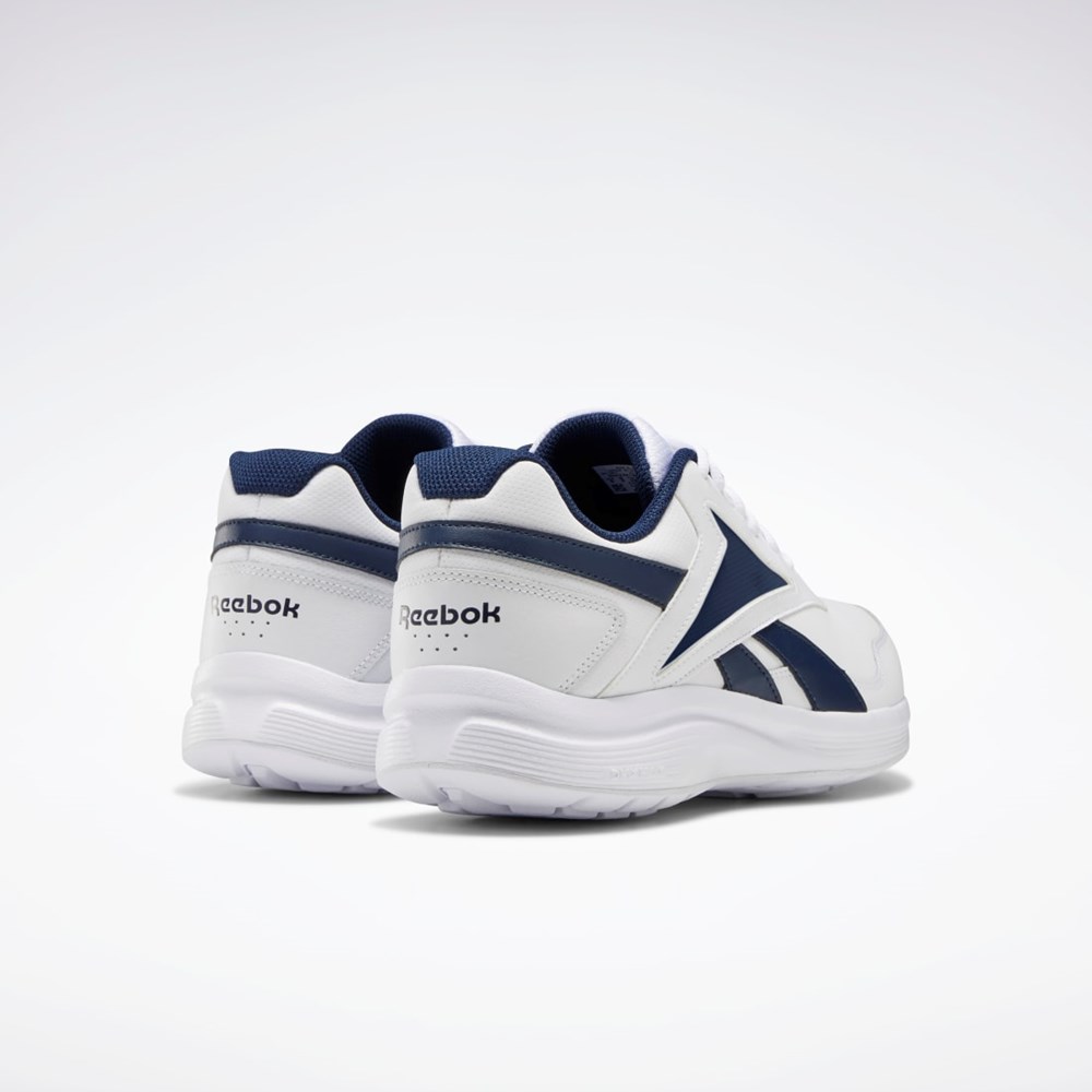 WHITE / Collegiate Navy / Collegiate Royal Reebok Walk Ultra 7 DMX MAX Extra-Wide Shoes | FU7144