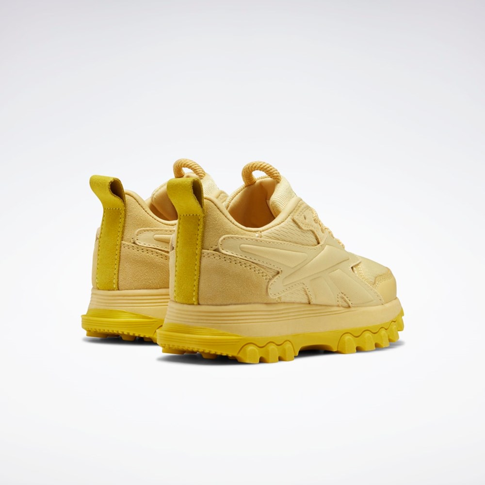 Weathered Yellow / Weathered Yellow / Utility Yellow Reebok Cardi B Classic Leather V2 Shoes - Preschool | GZ4269