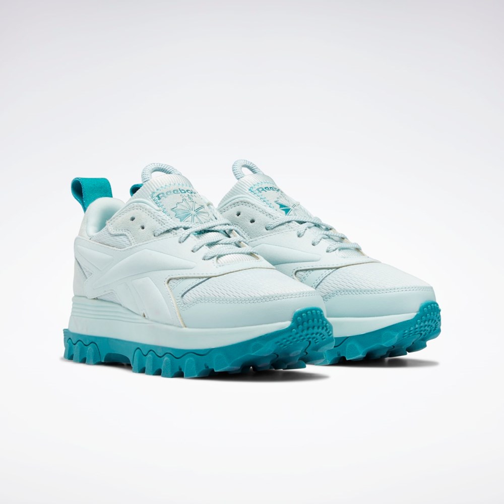 Whisper Blue / Whisper Blue / Seaport Teal Reebok Cardi B Classic Leather V2 Shoes - Grade School | GZ4261