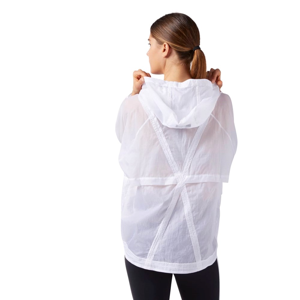 White Reebok Woven Anorak Jacket | CF3203