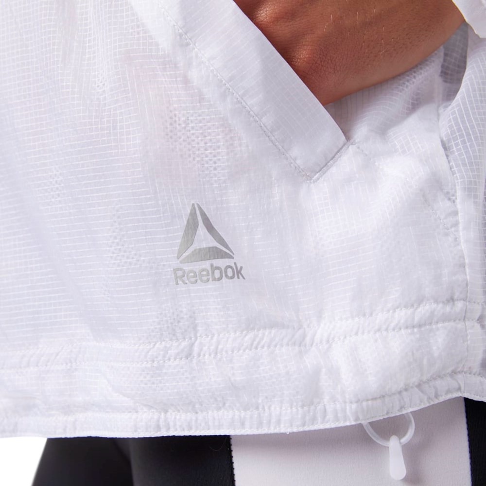 White Reebok Woven Anorak Jacket | CF3203