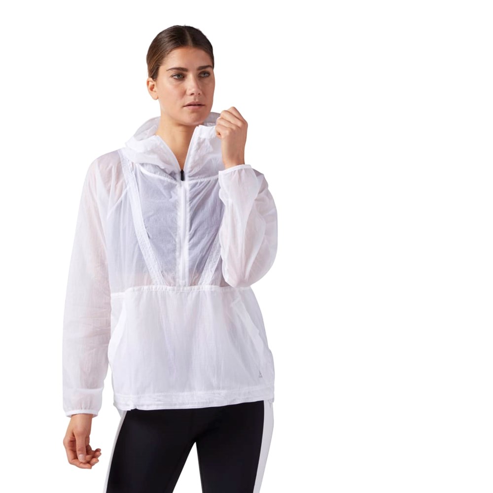 White Reebok Woven Anorak Jacket | CF3203