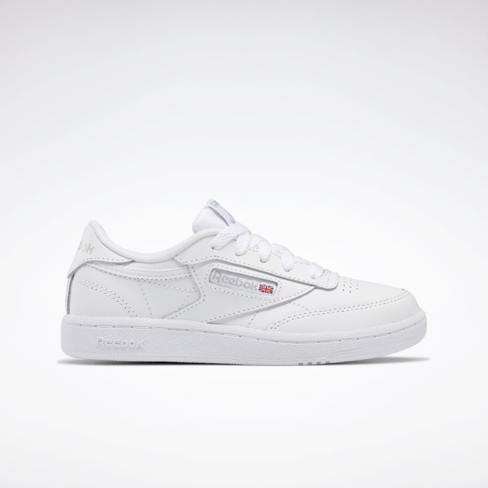 White / Sheer Grey Reebok Club C Shoes - Preschool | BS6169