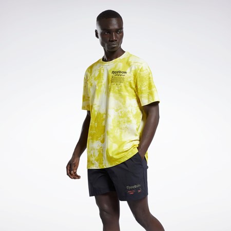 Acid Yellow Reebok Classics Allover Print Graphic T-Shirt | H54419