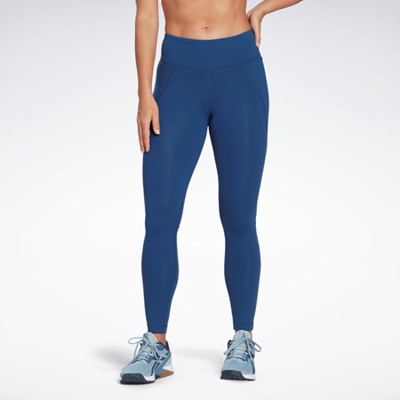 Batik Blue Reebok Lux Leggings | H54236