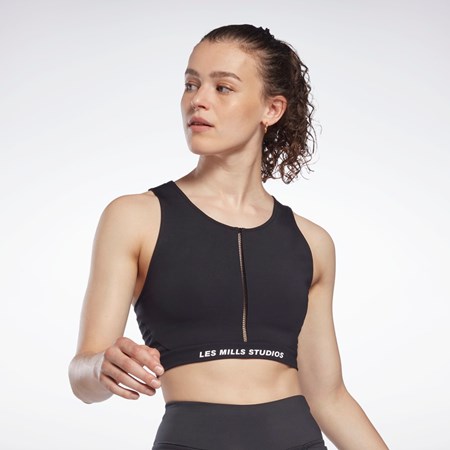 Black Reebok Les Mills® Lux Perform Crop Top | HD4148