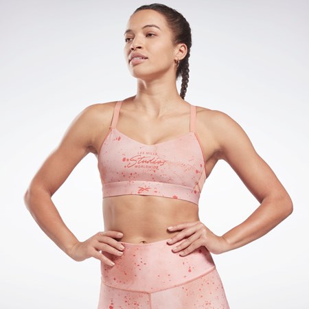 Canyon Coral Reebok Les Mills® Strappy Sports Bra | HD4158