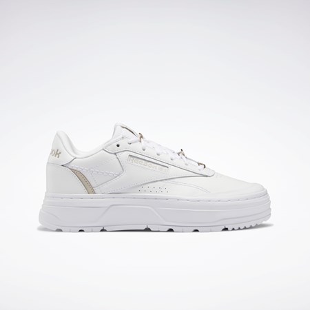 Ftwr White / Ftwr White / Moonstone Reebok Club C Double GEO Shoes | GX8766
