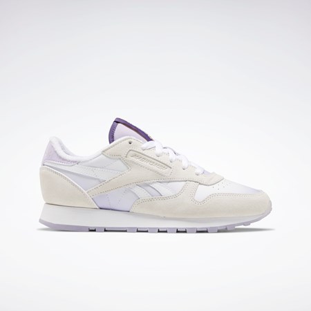 Ftwr White / Ftwr White / Purple Oasis Reebok MadWomen Classic Leather Shoes | GW3828