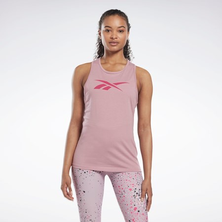 Infused Lilac Reebok Training Essentials Graphic Tank Top | HK6986