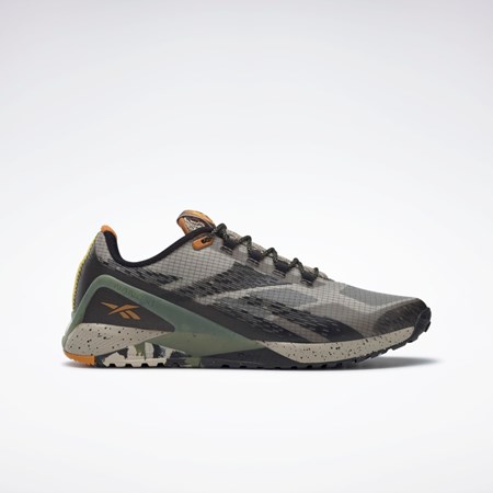 Light Sand / Core Black / Washed Green Reebok National Geographic Nano X1 Adventure Shoes | GX3697
