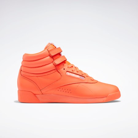 Orange Flare / Orange Flare / Ftwr White Reebok Freestyle Hi Shoes | GW7171