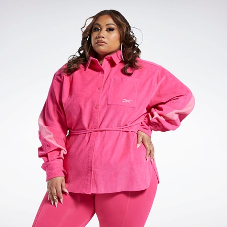 Pink Fusion Reebok Cardi B Corduroy Cover-Up (Plus Size) | HL1748