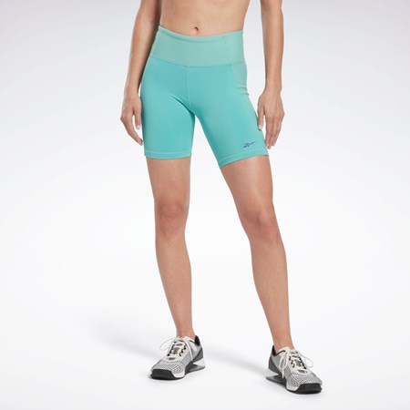Semi Classic Teal Reebok Les Mills® Ribbed Short Leggings | HN6032