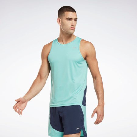 Semi Classic Teal Reebok Running Speedwick Singlet | HI0064