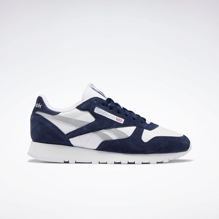 Vector Navy / Ftwr White / Pure Grey 3 Reebok Classic Leather Shoes | GX9314