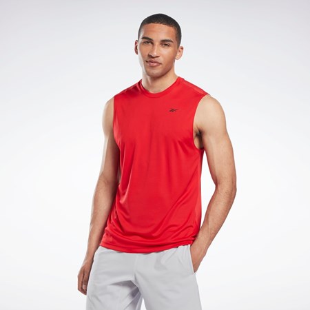 Vector Red Reebok Workout Ready Sleeveless Tech T-Shirt | HL4294
