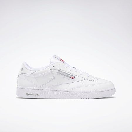 White / Sheer Grey Reebok Club C 85 Shoes | AR0455