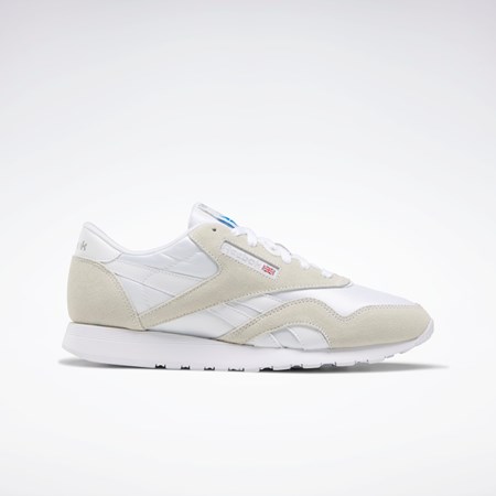 White / White / Light Grey Reebok Classic Nylon Shoes | FV1593
